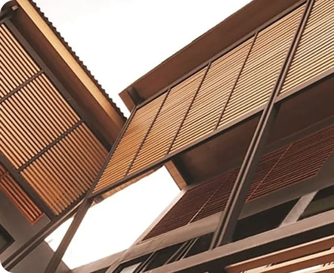 Resysta wood-free profile facade
