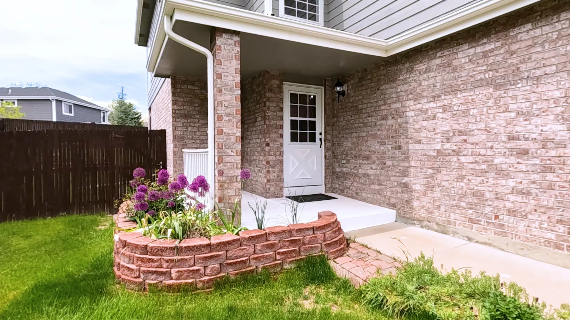Brick siding on a house